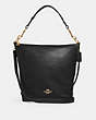 COACH®,ABBY DUFFLE,Leather,Medium,Gold/Black,Front View