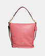 COACH®,ABBY DUFFLE,Leather,Medium,Gold/Rose Petal,Front View