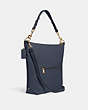 COACH®,ABBY DUFFLE,Leather,Medium,Gold/Midnight,Angle View