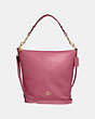 COACH®,ABBY DUFFLE,Leather,Medium,Gold/Rouge,Front View