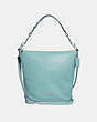 COACH®,ABBY DUFFLE,Leather,Medium,Silver/Cloud,Front View