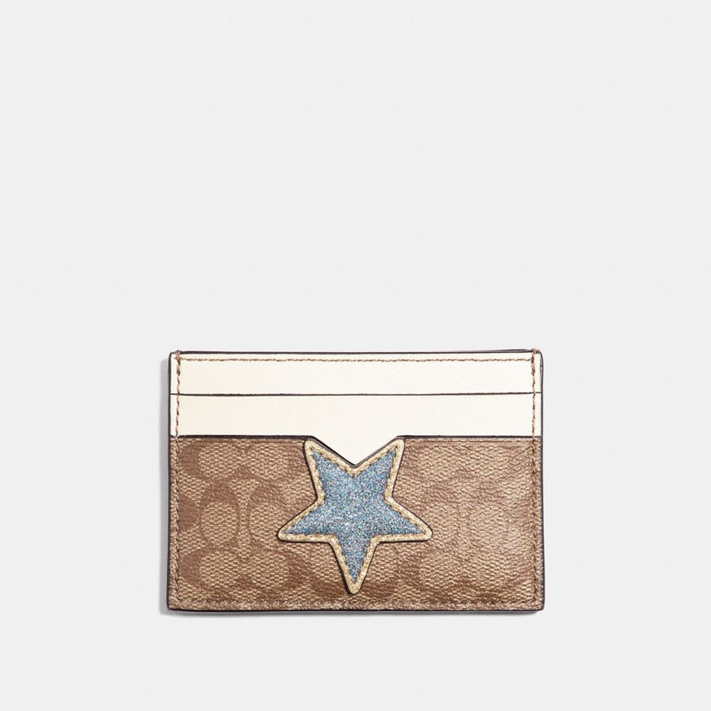 Card Case In Signature Canvas With Star