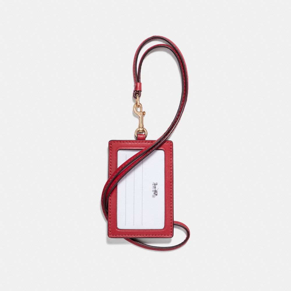 Id Lanyard In Signature Canvas With Cherry Print
