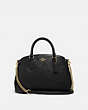 COACH®,SAGE CARRYALL,PU Split Leather,Large,Gold/Black,Front View