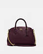 COACH®,SAGE CARRYALL,PU Split Leather,Large,Gold/Oxblood 1,Front View