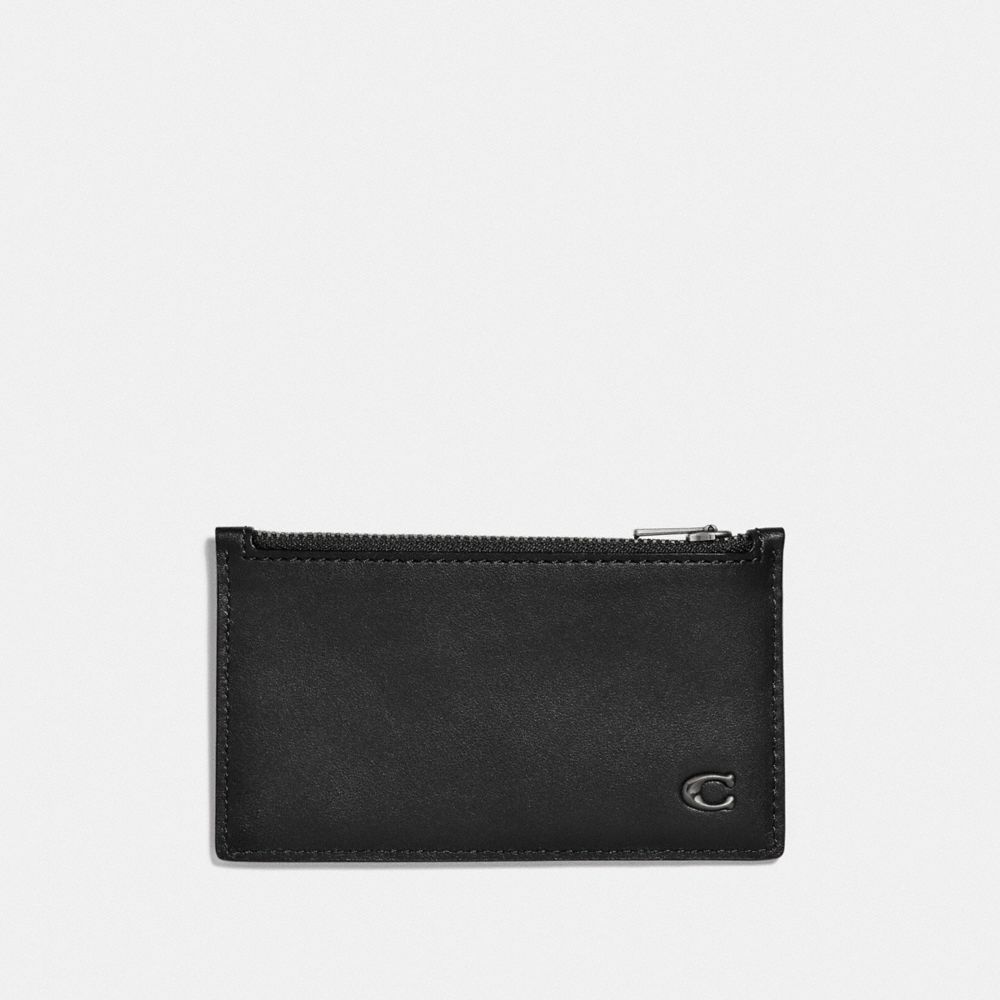 Zip Card Case With Signature Hardware