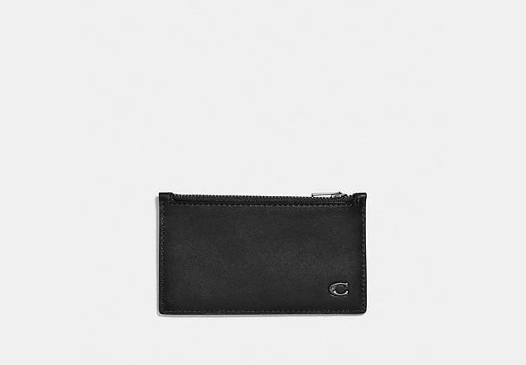 Zip Card Case With Signature Hardware