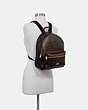 COACH®,MEDIUM CHARLIE BACKPACK IN SIGNATURE CANVAS,pvc,Small,Gold/Brown Black,Alternate View