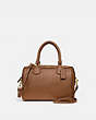 COACH®,MINI BENNETT SATCHEL,pusplitleather,Small,Gold/Saddle 2,Front View