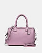 COACH®,MINI BENNETT SATCHEL,pusplitleather,Small,Silver/LILAC,Front View