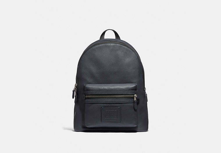 COACH®,ACADEMY BACKPACK,Leather,X-Large,Midnight Navy/Black Copper,Front View