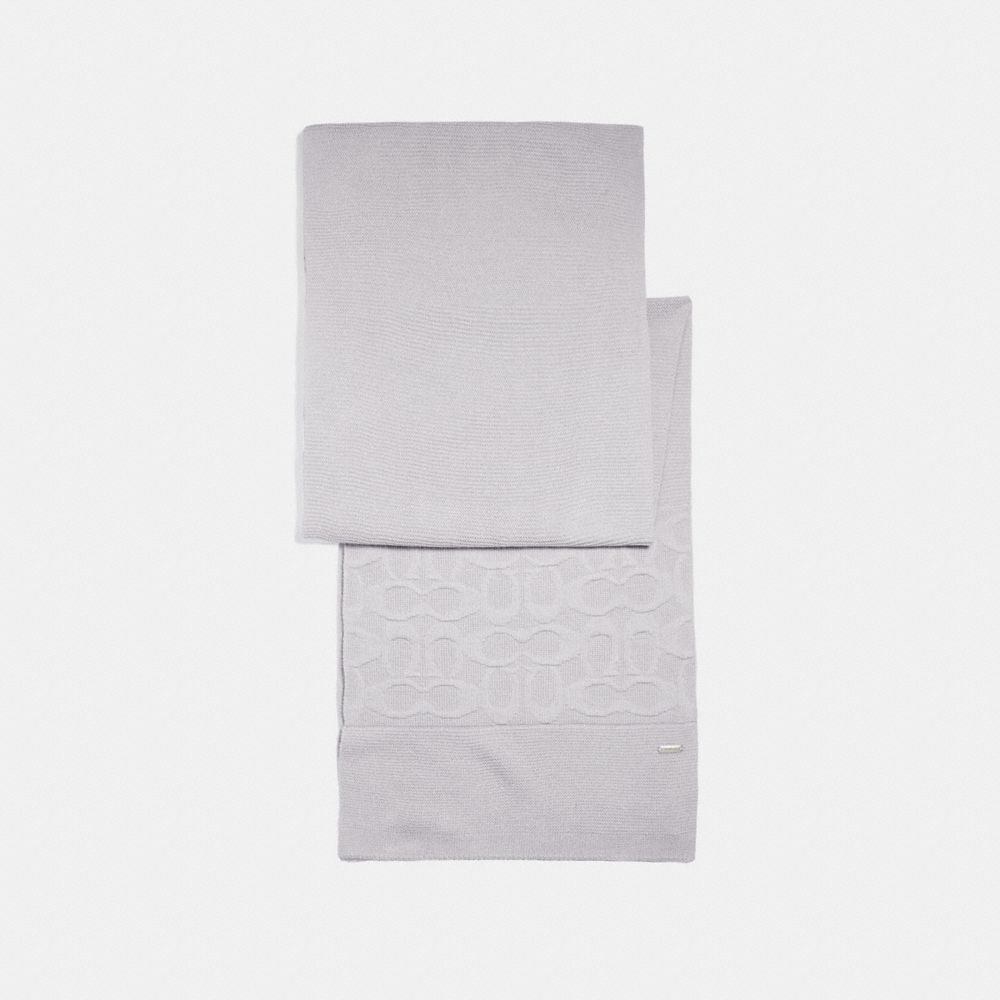Embossed Signature Knit Scarf