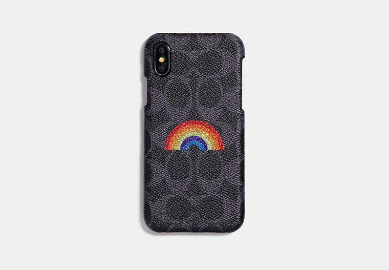 Iphone X/Xs Case In Signature Canvas With Rainbow
