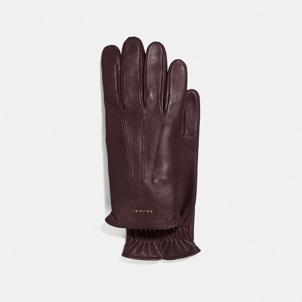 COACH®,GANTS TECH NAPA,n / A,Acajou Brun,Front View