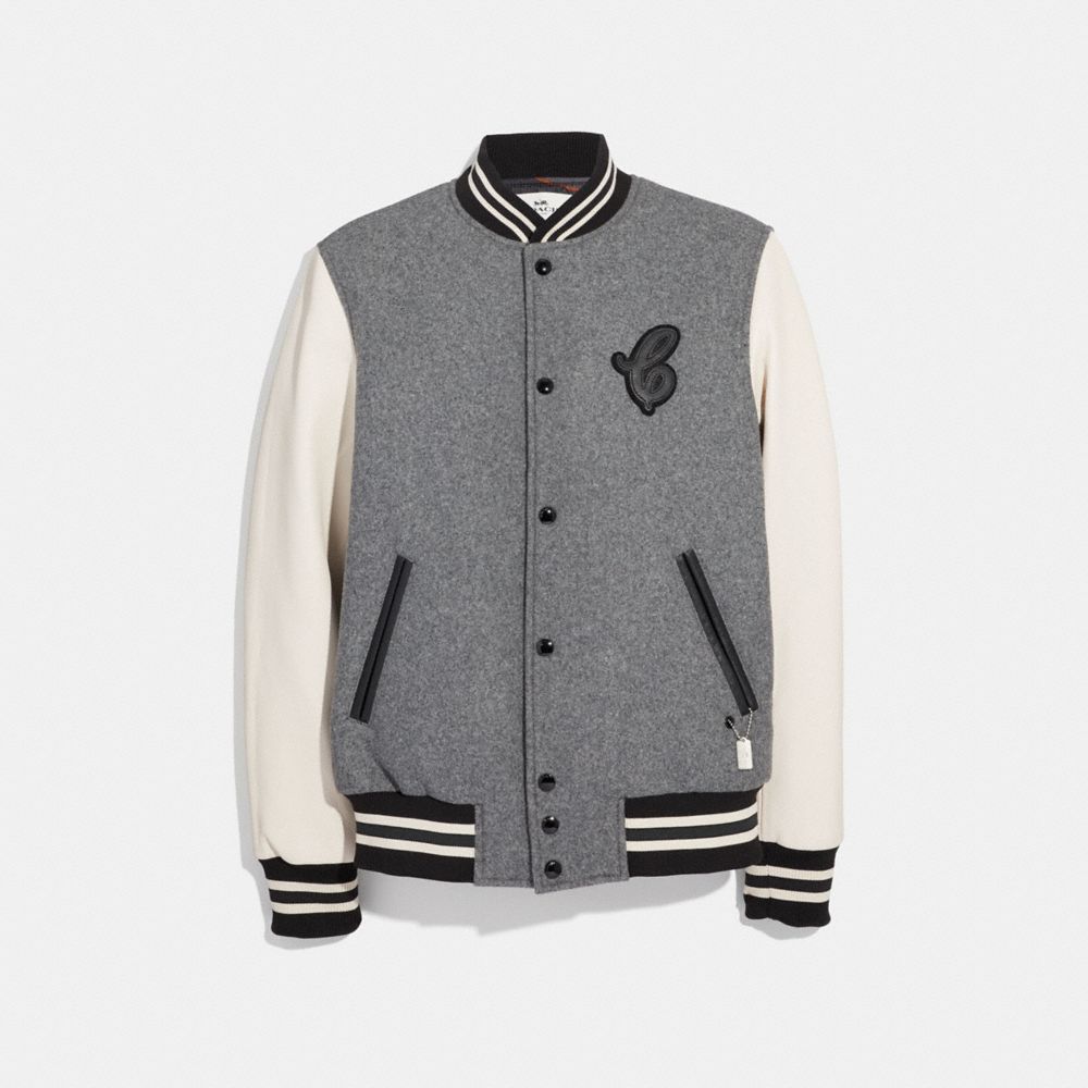 COACH® Outlet | Leather And Wool Varsity Jacket