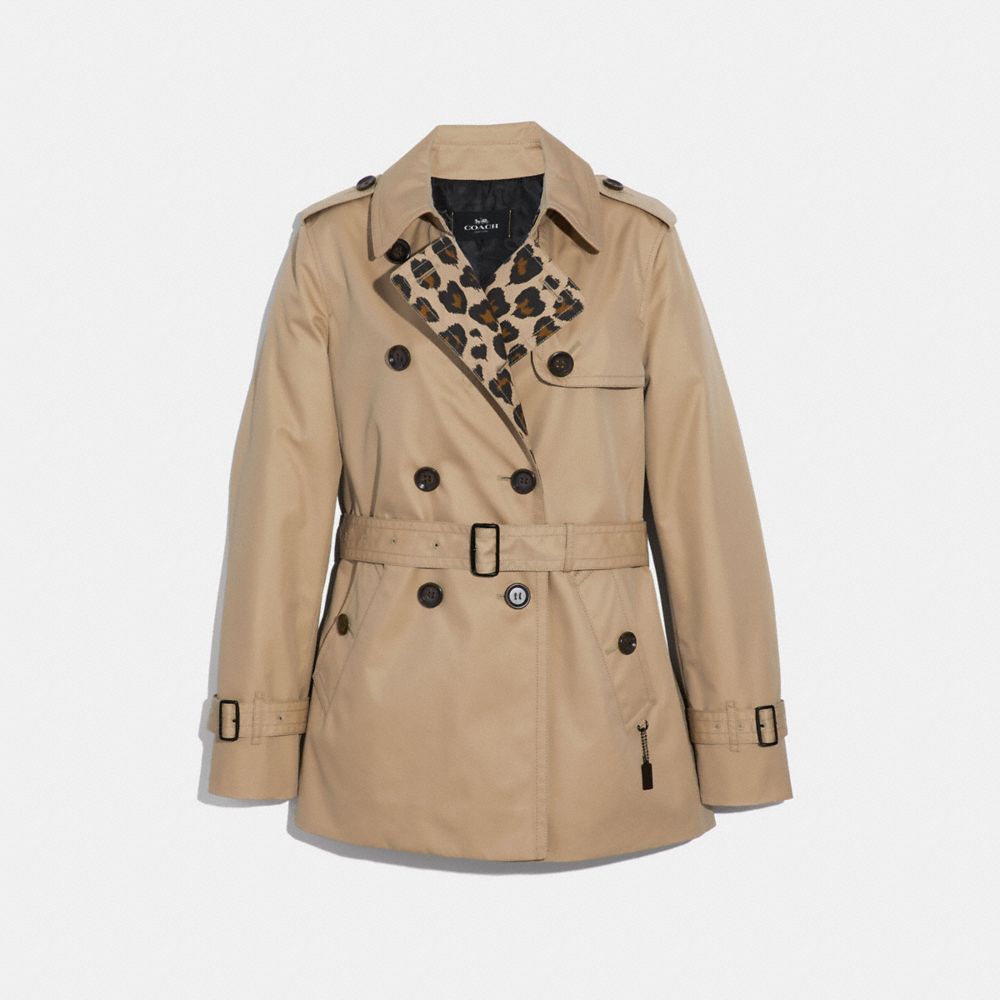 Leopard Print Trench