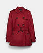 COACH®,TRENCH COURT,coton,Rubis,Front View