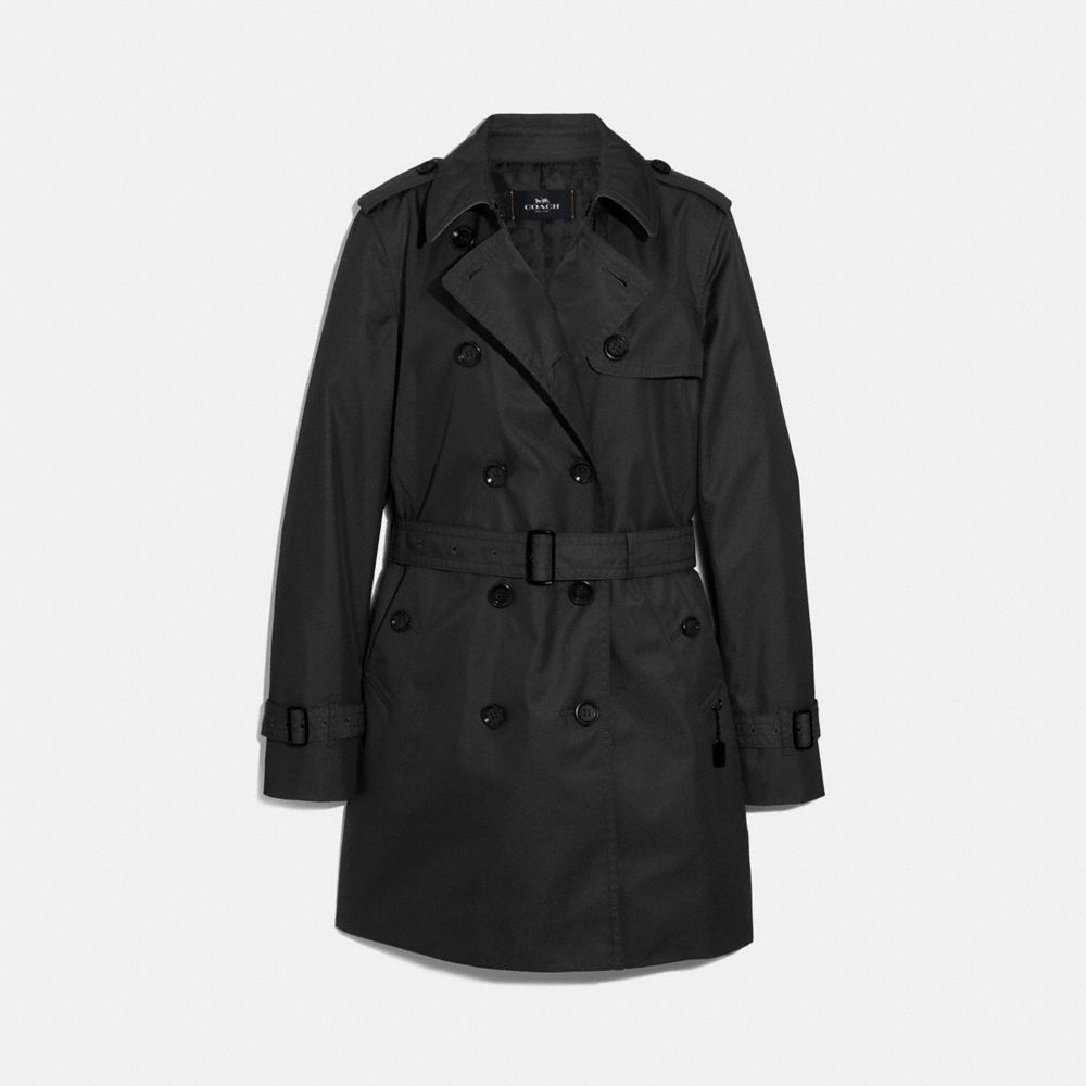 COACH®,TRENCH,Black,Front View