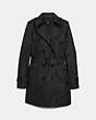 COACH®,TRENCH,cotton,Black,Front View