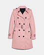 COACH®,TRENCH,cotton,Dusty Pink,Front View