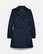 COACH®,TRENCH,cotton,NAVY,Front View