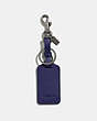 COACH®,LUGGAGE TAG,Leather,Gunmetal/Cadet,Front View