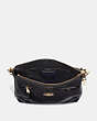 COACH®,MAE FILE CROSSBODY,Leather,Medium,Gold/Black,Inside View,Top View
