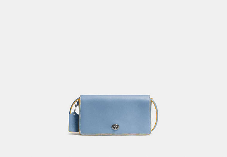 COACH®,DINKY,Leather,Small,BP/Cornflower,Front View