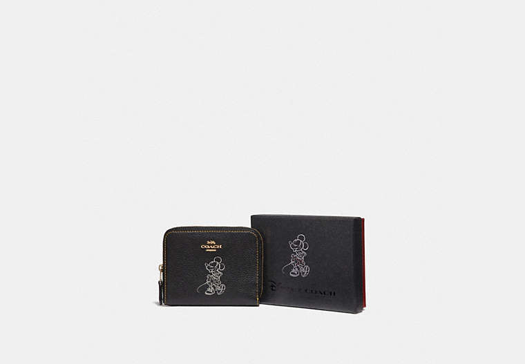 Boxed Minnie Mouse Small Zip Around Wallet With Motif