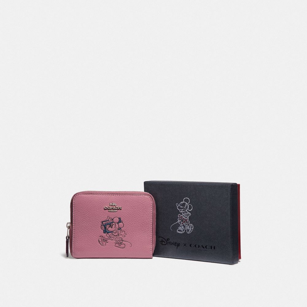 Petit portefeuille zippé Minnie Mouse en boîte avec motif