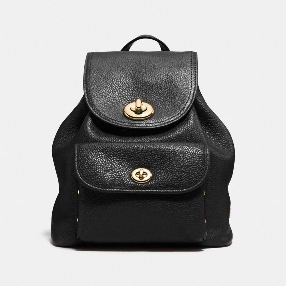 Coach mini 2025 turnlock rucksack black