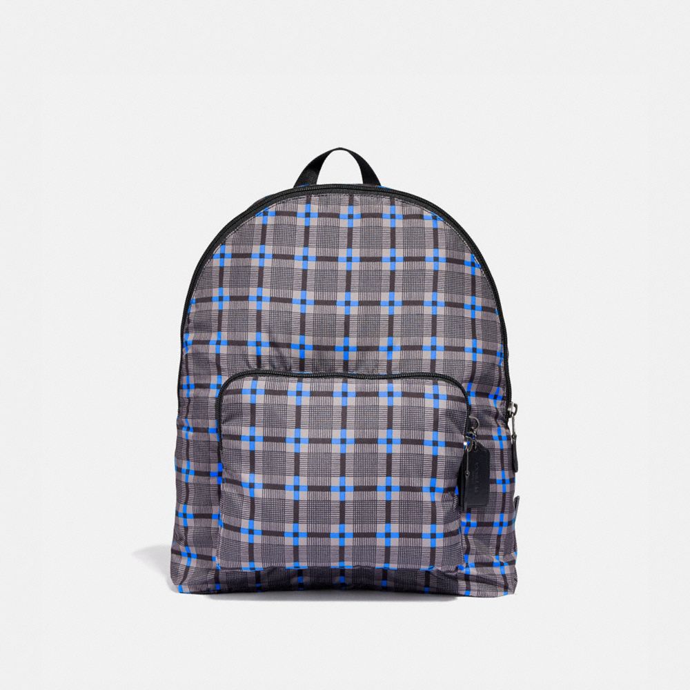 COACH Outlet Packable Backpack With Plus Plaid Print