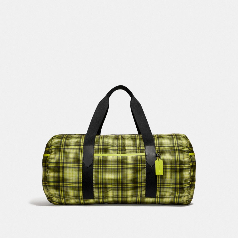 COACH Outlet COACH Outlet Packable Duffle With Soft Plaid Print