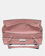 COACH®,AVARY CARRYALL,Leather,Medium,Silver/Petal,Inside View,Top View