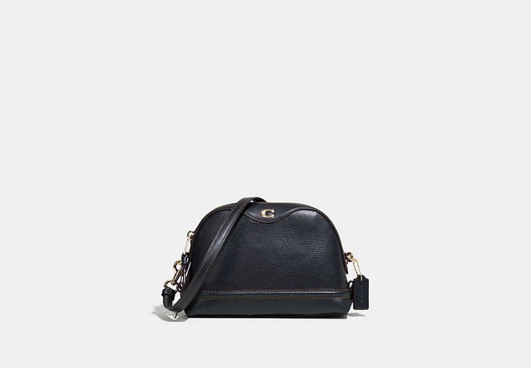 COACH®,IVIE CROSSBODY,Leather,Small,Gold/Black,Front View