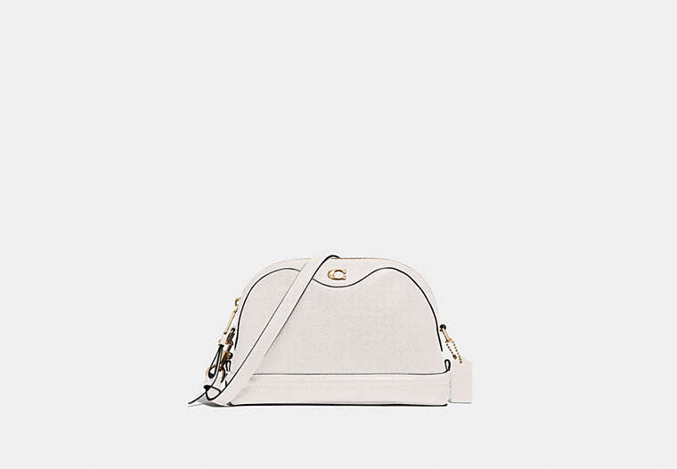 COACH®,IVIE CROSSBODY,Leather,Small,Gold/Chalk,Front View