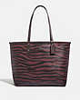 Reversible City Tote With Tiger Print