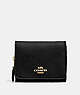 COACH®,SMALL TRIFOLD WALLET,pvc,Mini,Gold/Black,Front View