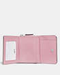 COACH®,SMALL TRIFOLD WALLET,pvc,Mini,Silver/Carnation,Inside View,Top View