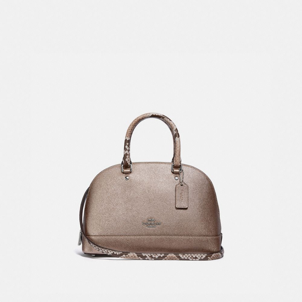 COACH MINI SIERRA SATCHEL IN CROSSGRAIN LEATHER WITH WALLET