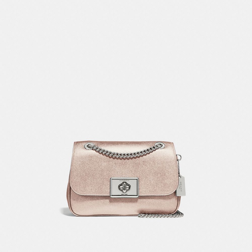 COACH®,CASSIDY CROSSBODY,Leather,Small,Silver/Platinum,Front View