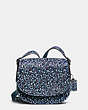 COACH®,SADDLE 23,Haircalf,Medium,Pewter/Ranch Floral Mist,Front View