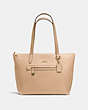 COACH®,TAYLOR TOTE,Leather,Medium,Light Gold/Beechwood,Front View