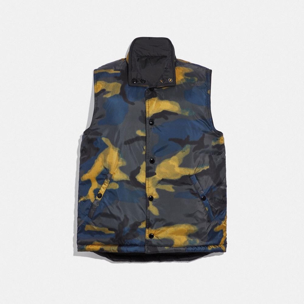 Mixed Camo Reversible Down Vest