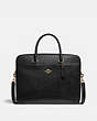 COACH®,LAPTOP BAG,Leather,Medium,Gold/Black,Front View