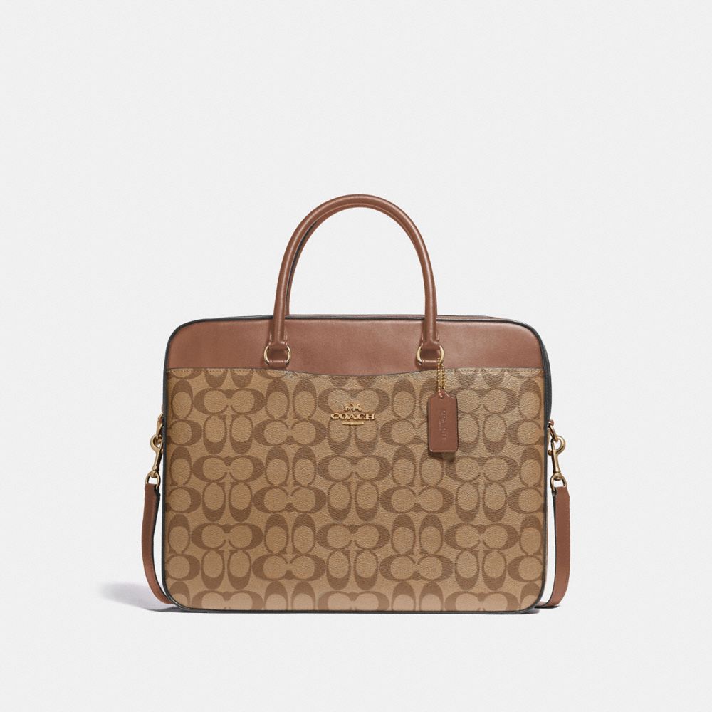 Coach signature laptop bag, Coach signature