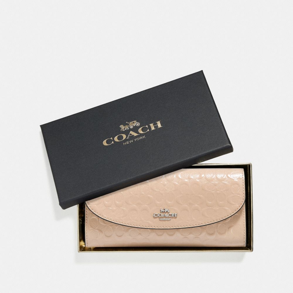 Boxed Slim Envelope Wallet In Signature Leather