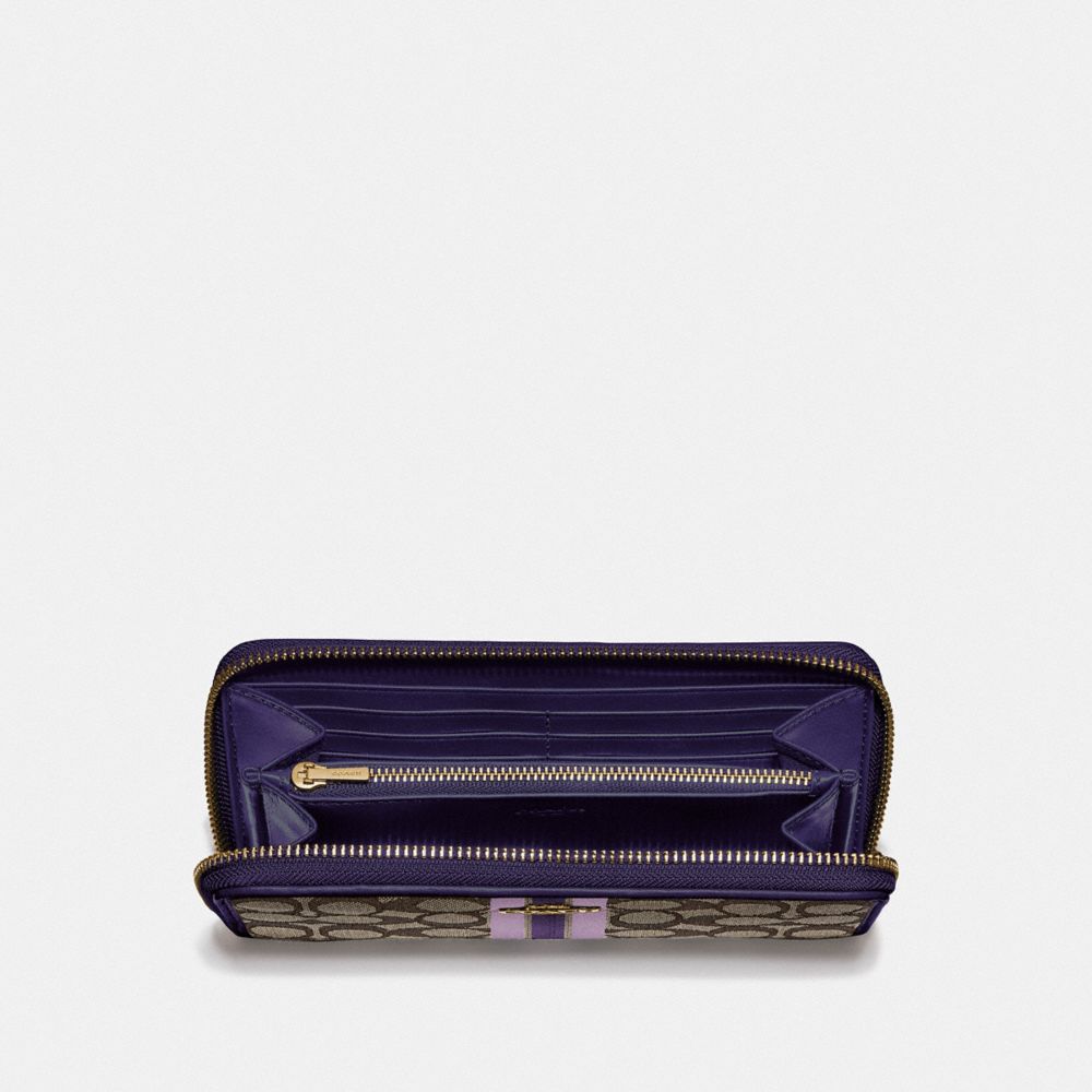 COACH Outlet Accordion Zip Wallet In Signature Jacquard With Stripe