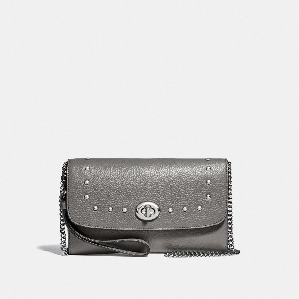 Coach hot Chian Crossbody with Lacquer Rivets