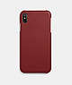 COACH®,IPHONE XS MAX CASE,Glovetan,RED CURRANT,Front View